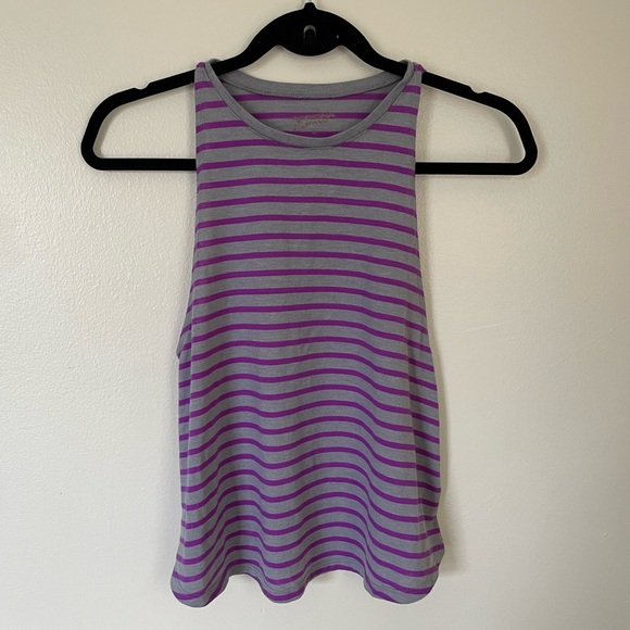 Arizona Jean Company Tops - Arizona Jean Company | Gray and Purple Striped Tank | Size S/M